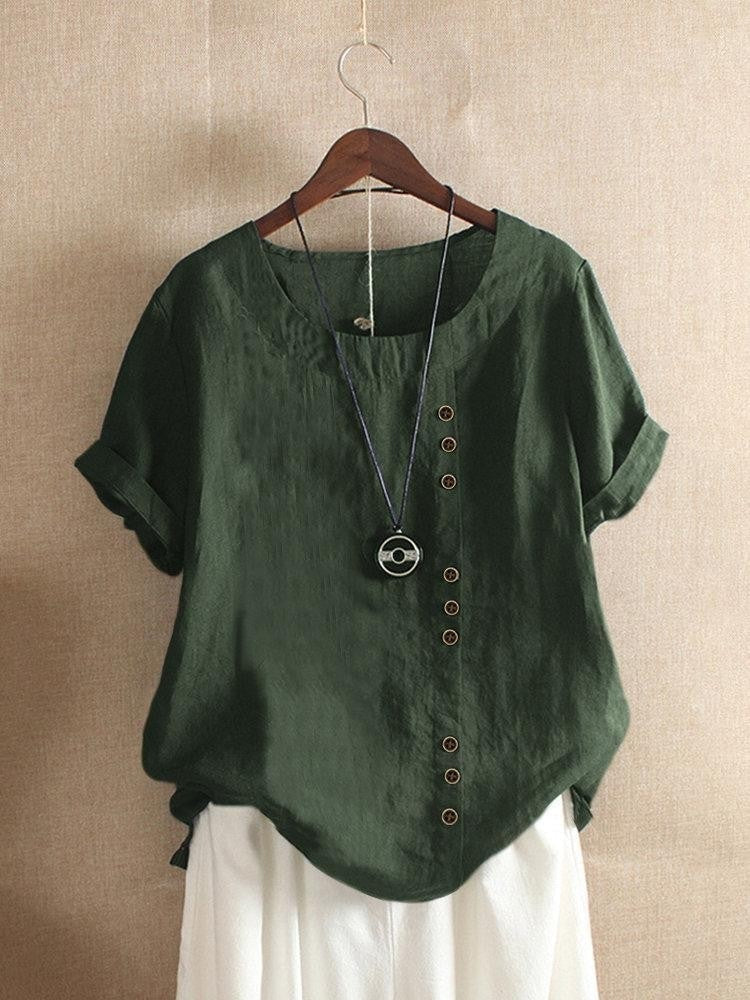 DELACROIX | Airy Blouse with Button Placket Bianca