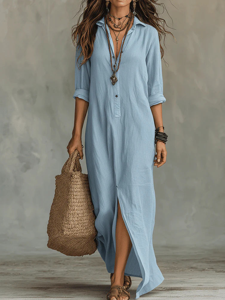 Sienna | Button-Up Maxi Dress