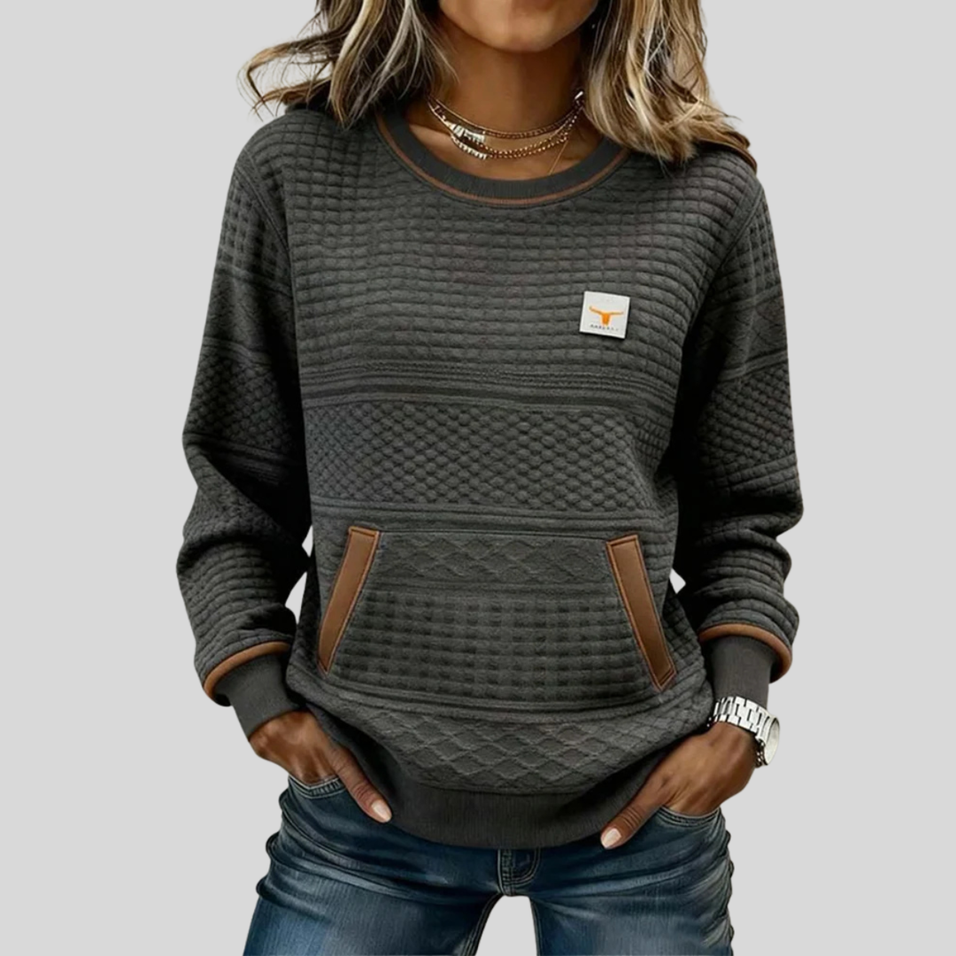 Noelle™ | Crew Neck Colourblock Sweatshirt