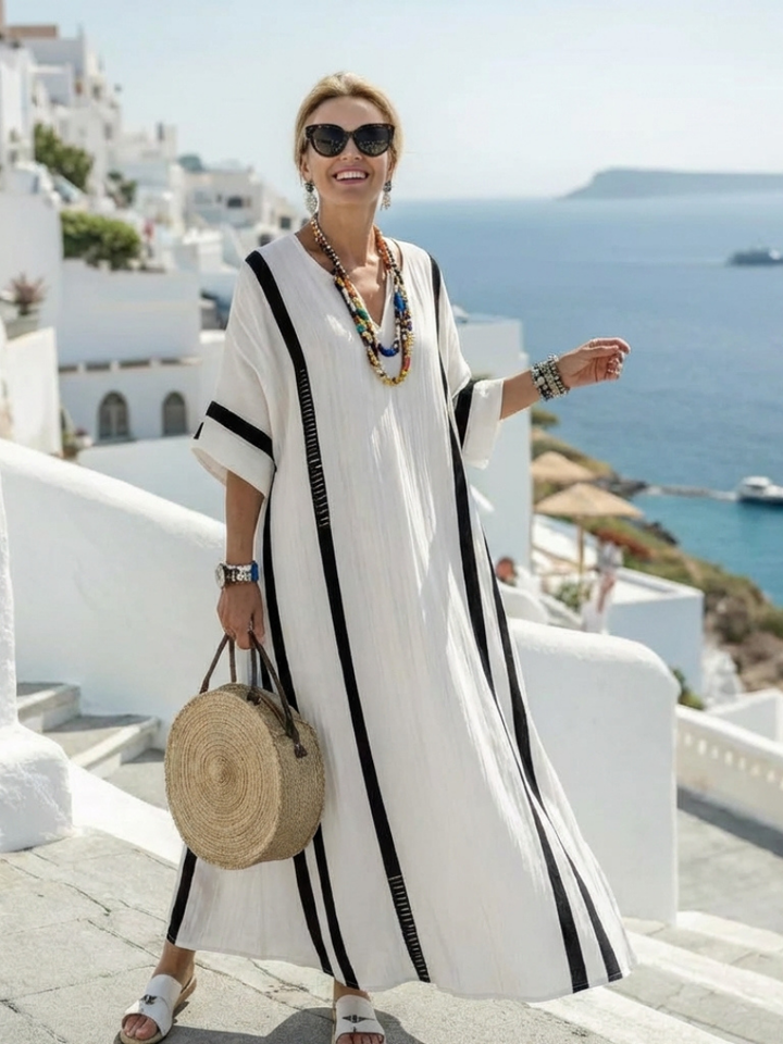 DELACROIX | Elvienne Short Sleeve Maxi Dress