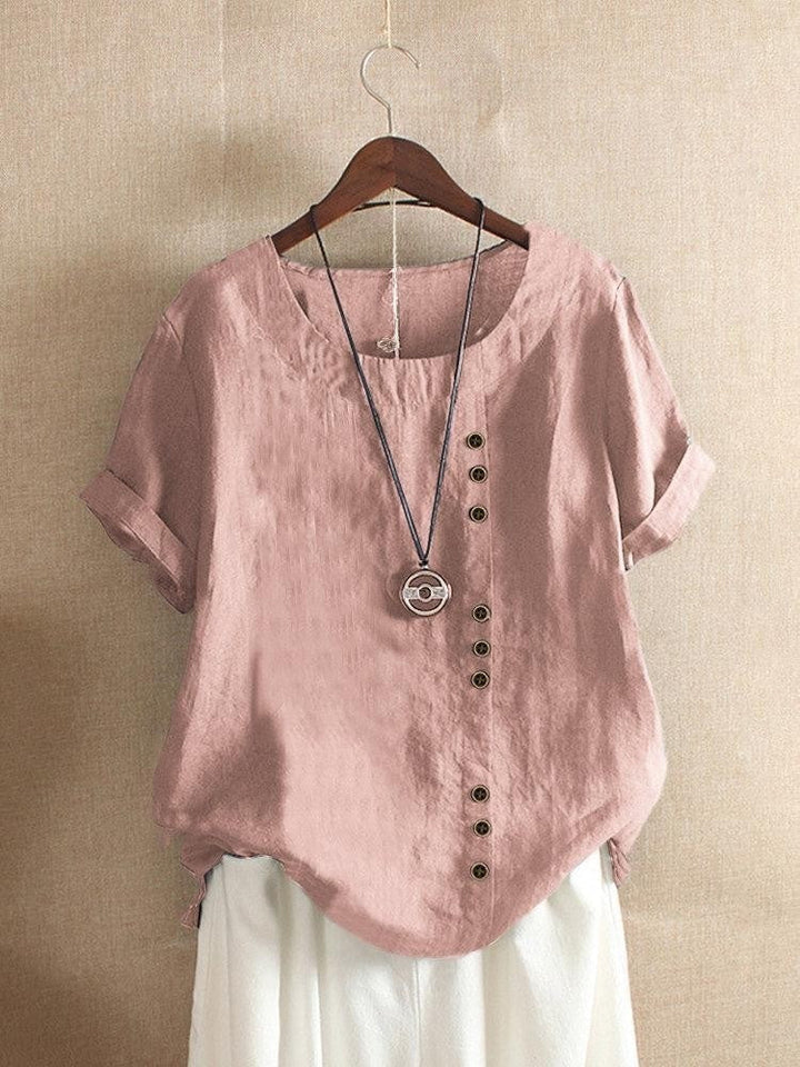 DELACROIX | Airy Blouse with Button Placket Bianca