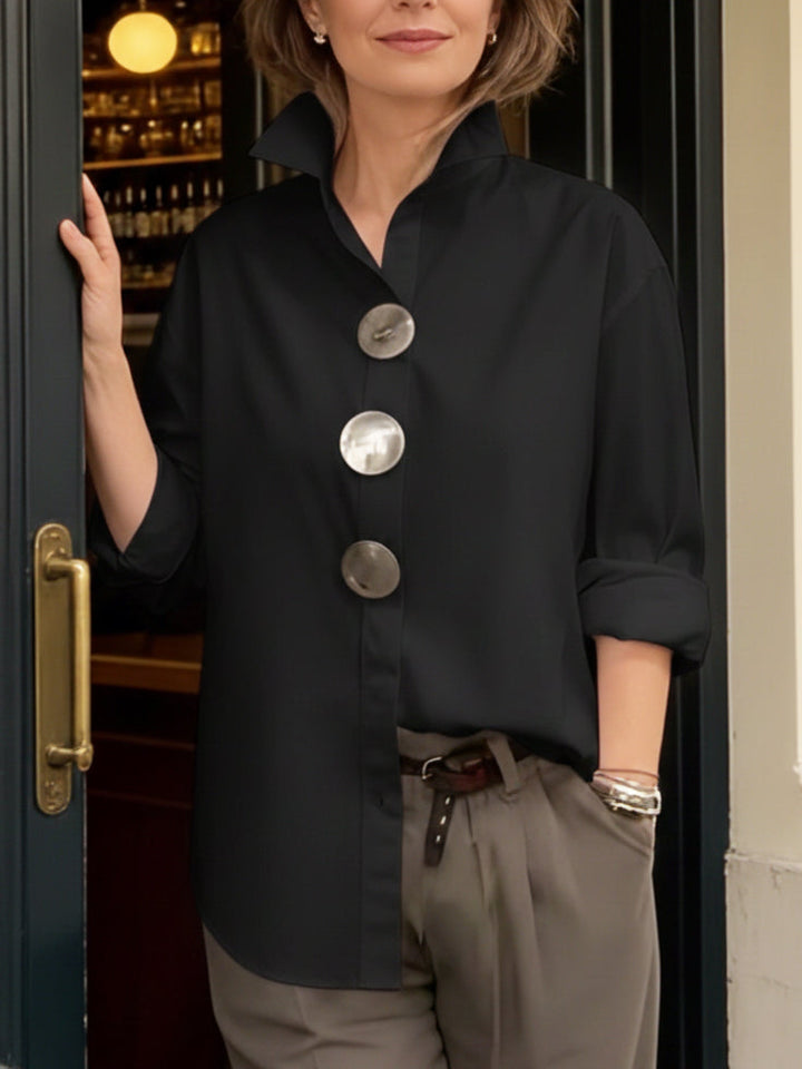 DELACROIX | Elegant Blouse with Large Buttons Sophie