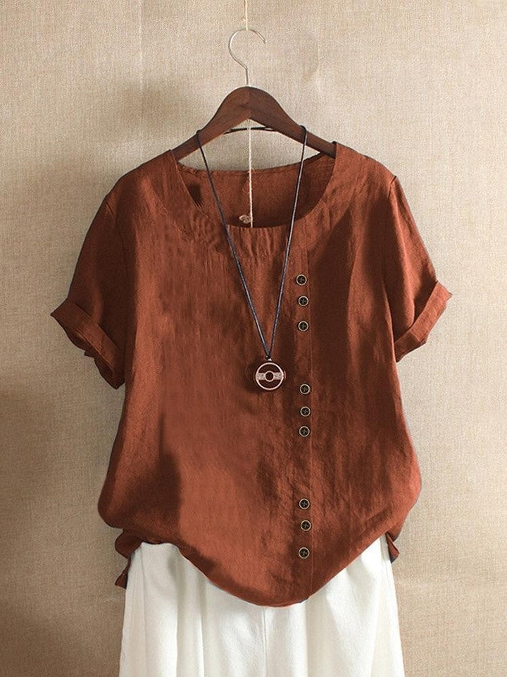 DELACROIX | Airy Blouse with Button Placket Bianca