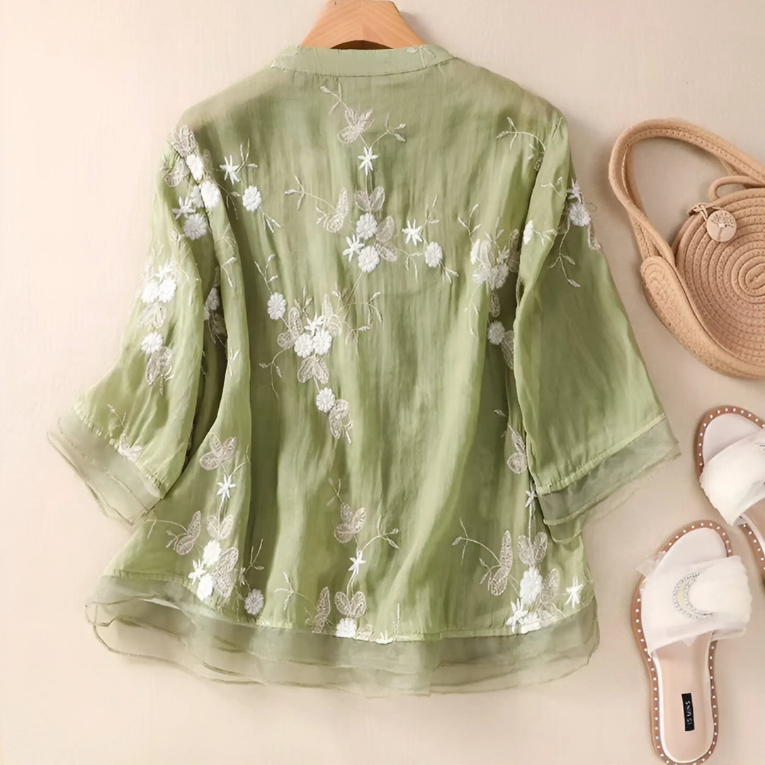 DELACROIX | Embroidered Cotton Top Mila