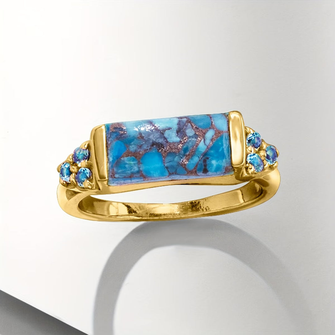 Bohemian Gold Turquoise Ring