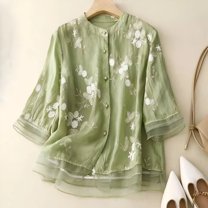 DELACROIX | Embroidered Cotton Top Mila
