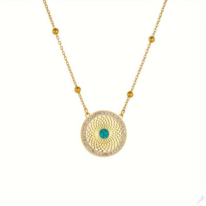 Elegant Turquoise Medallion Jewellery Set