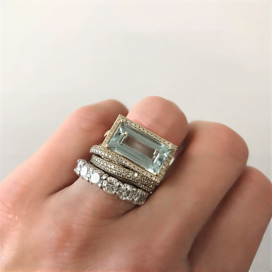Magical Big Turquoise Ring Set