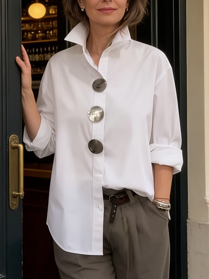 DELACROIX | Elegant Blouse with Large Buttons Sophie