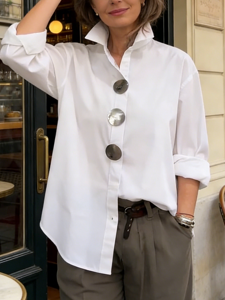 DELACROIX | Elegant Blouse with Large Buttons Sophie
