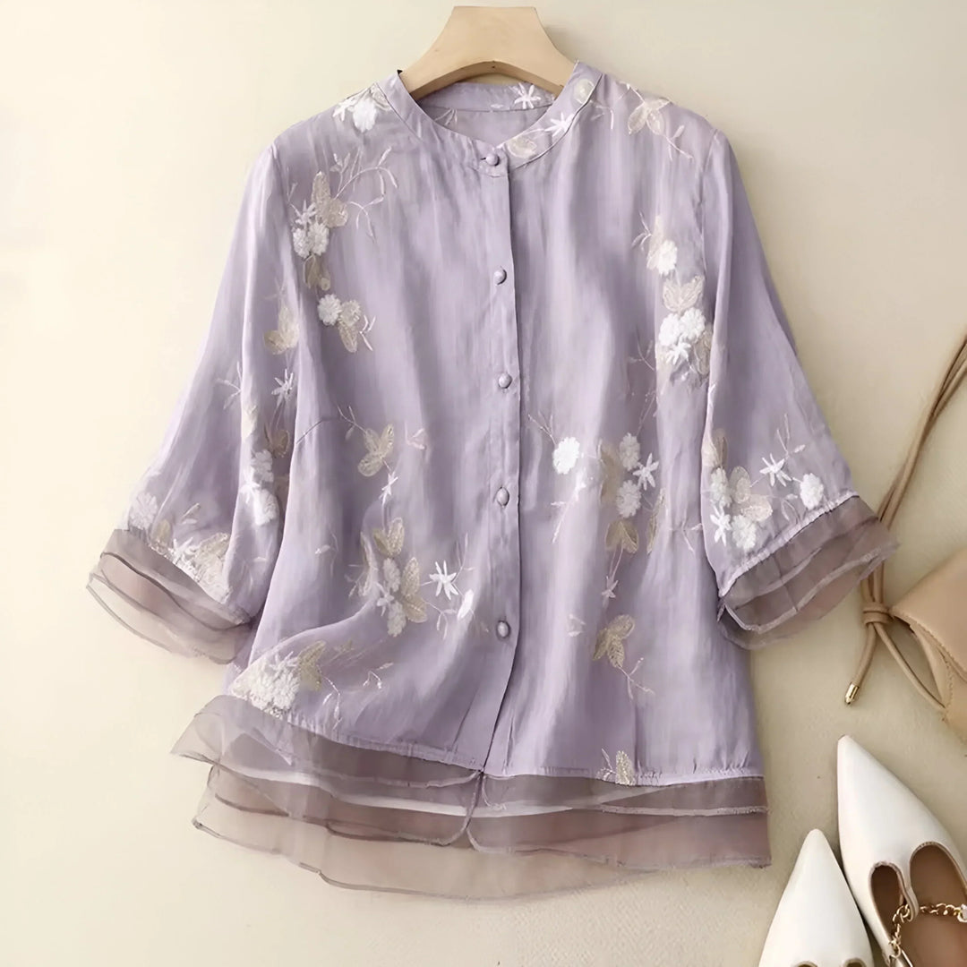 DELACROIX | Embroidered Cotton Top Mila