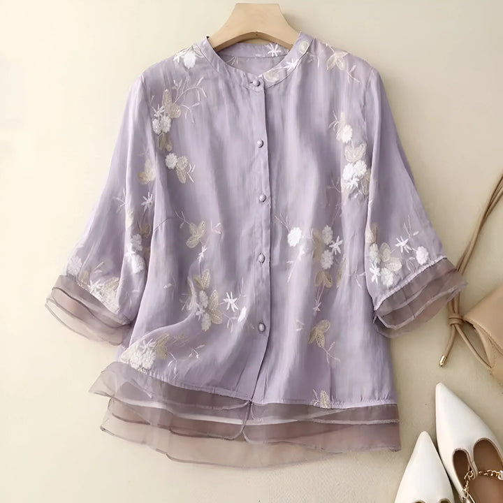 DELACROIX | Embroidered Cotton Top Mila