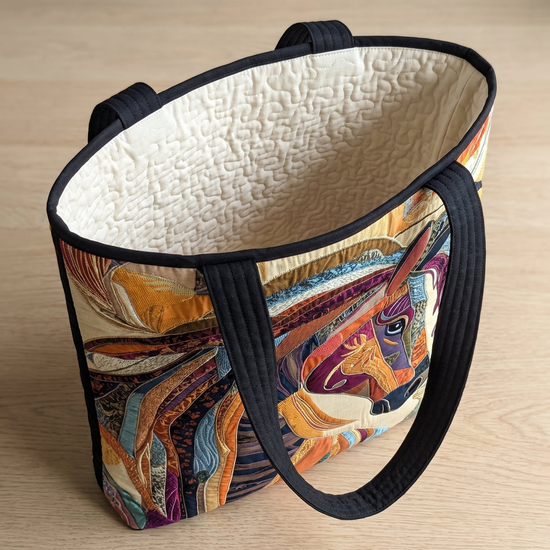 Artisanal Bag - Multicoloured Mosaic Horse