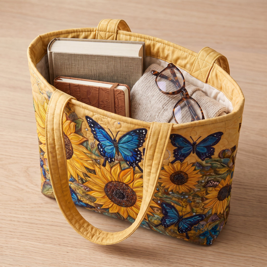 Artisan Bag - Sunflowers and Blue Butterflies