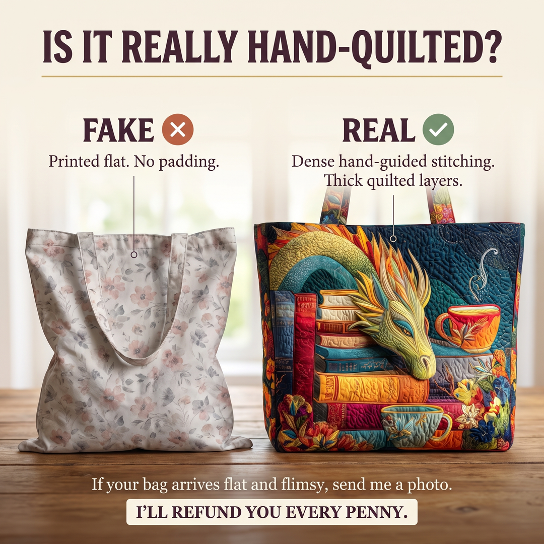 Artisan Bag - Dragon Reader with Books and Mugs