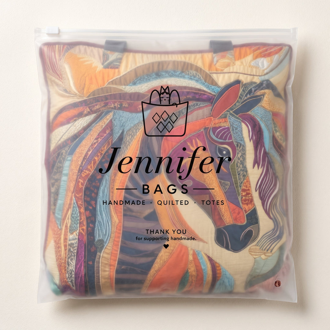 Artisanal Bag - Multicoloured Mosaic Horse