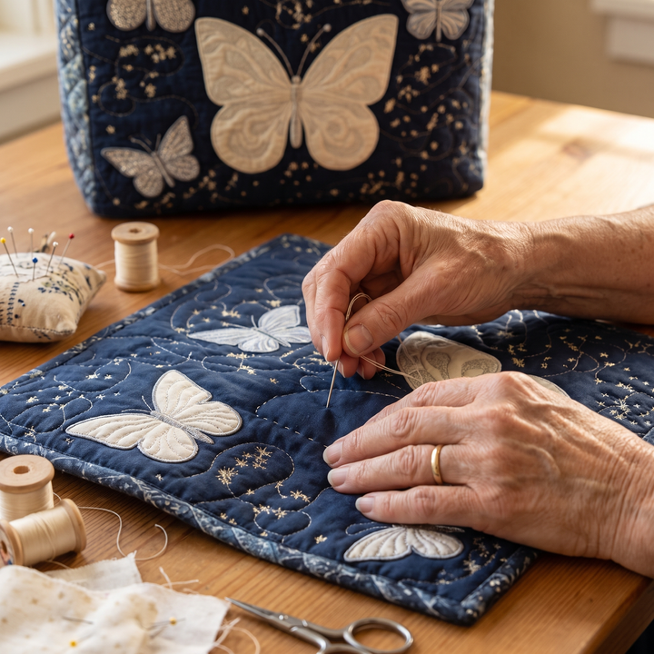 Artisanal Bag - Silver Butterfly