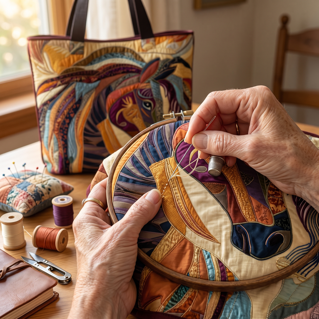 Artisanal Bag - Multicoloured Mosaic Horse