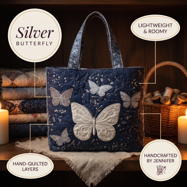 Artisanal Bag - Silver Butterfly