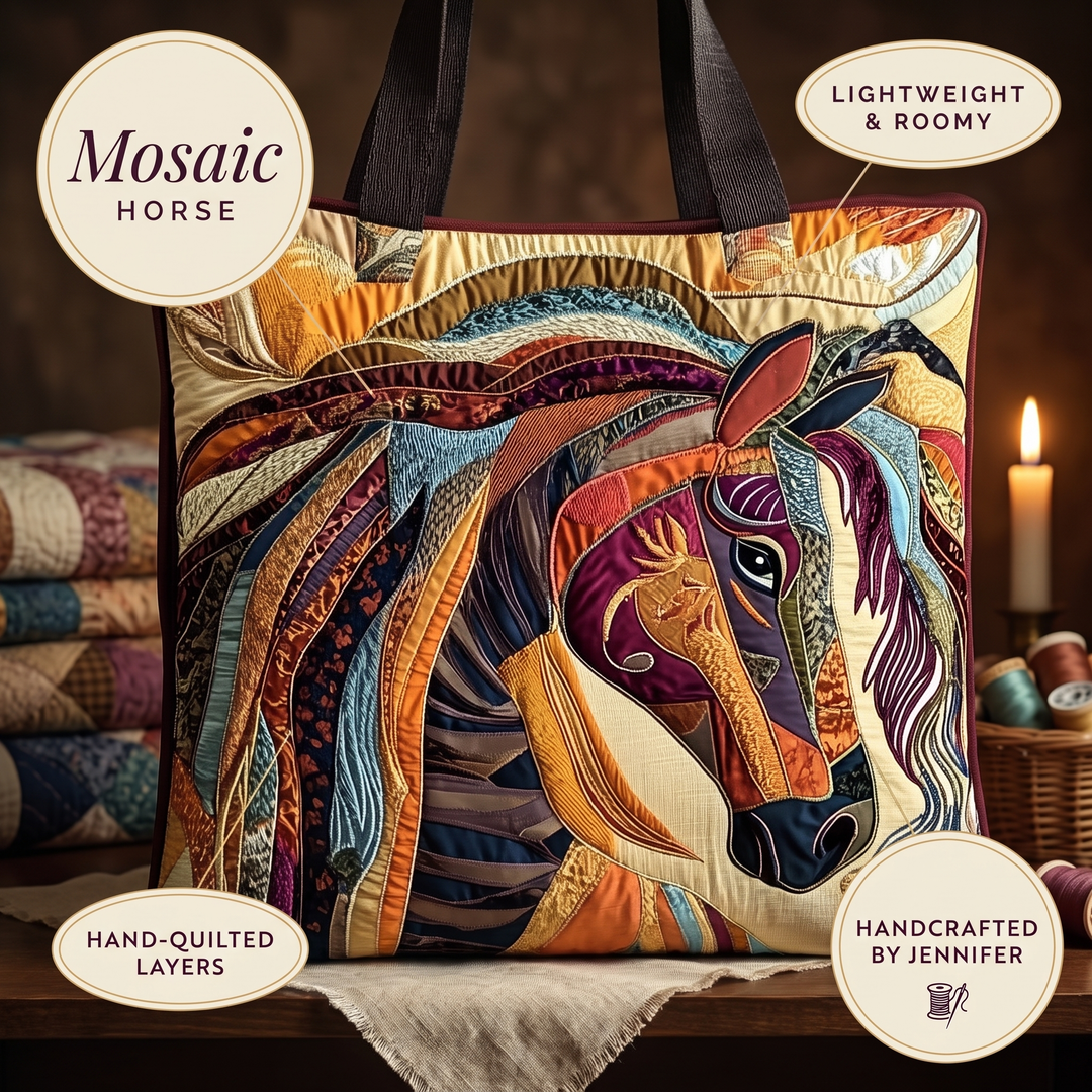 Artisanal Bag - Multicoloured Mosaic Horse