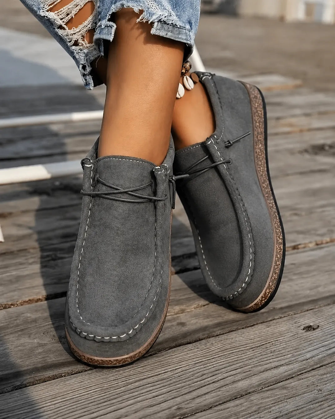 Adeline Lace-Up Loafers