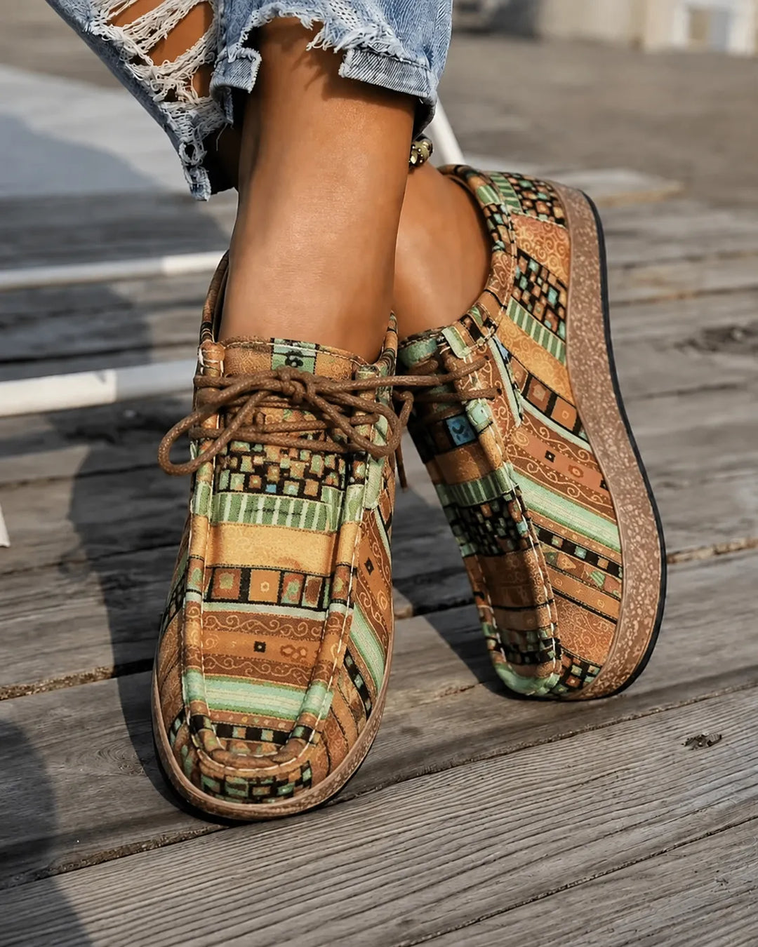 Adeline Lace-Up Loafers