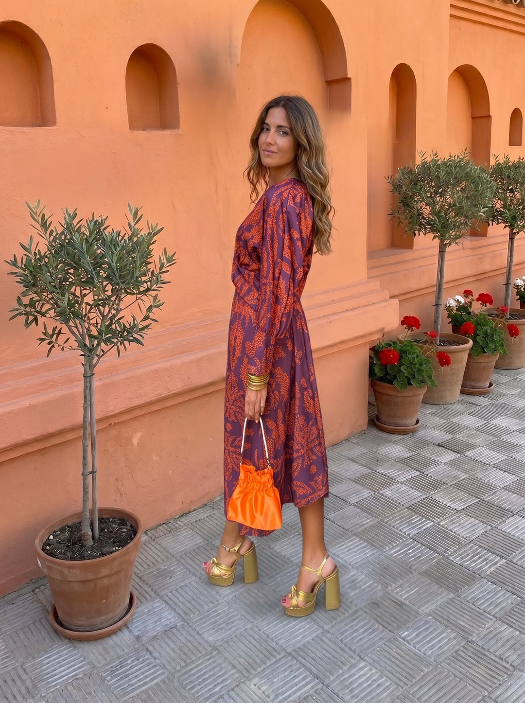 Printed Midi Dress