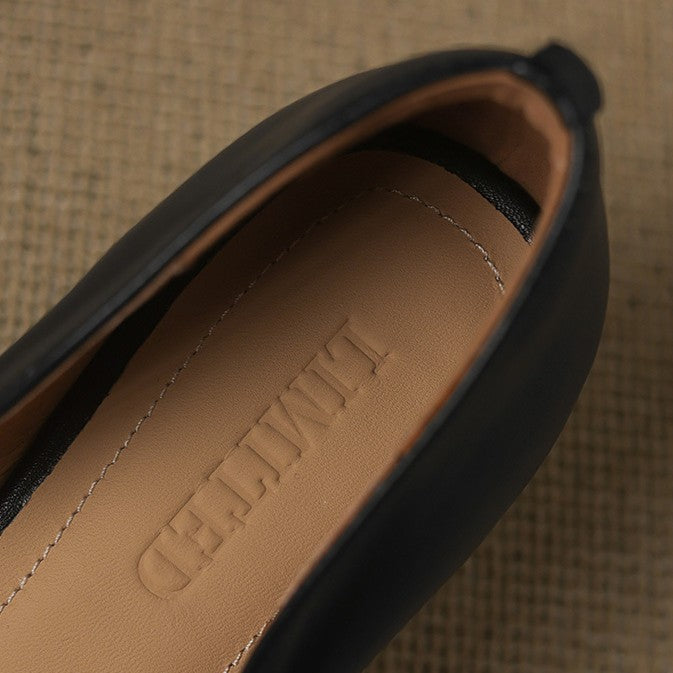 Calenne Leather Kitten Heels Cognac