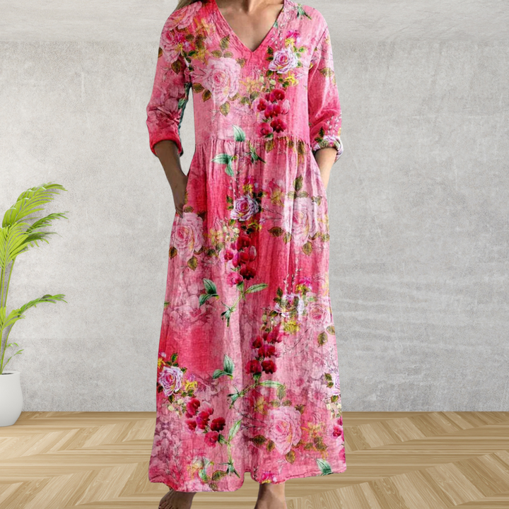 Elegant Floral Midi Dress