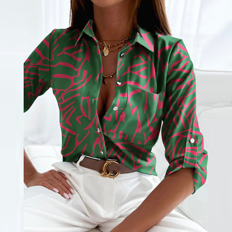 DELACROIX | Elegant Blouse with Emmy Collar