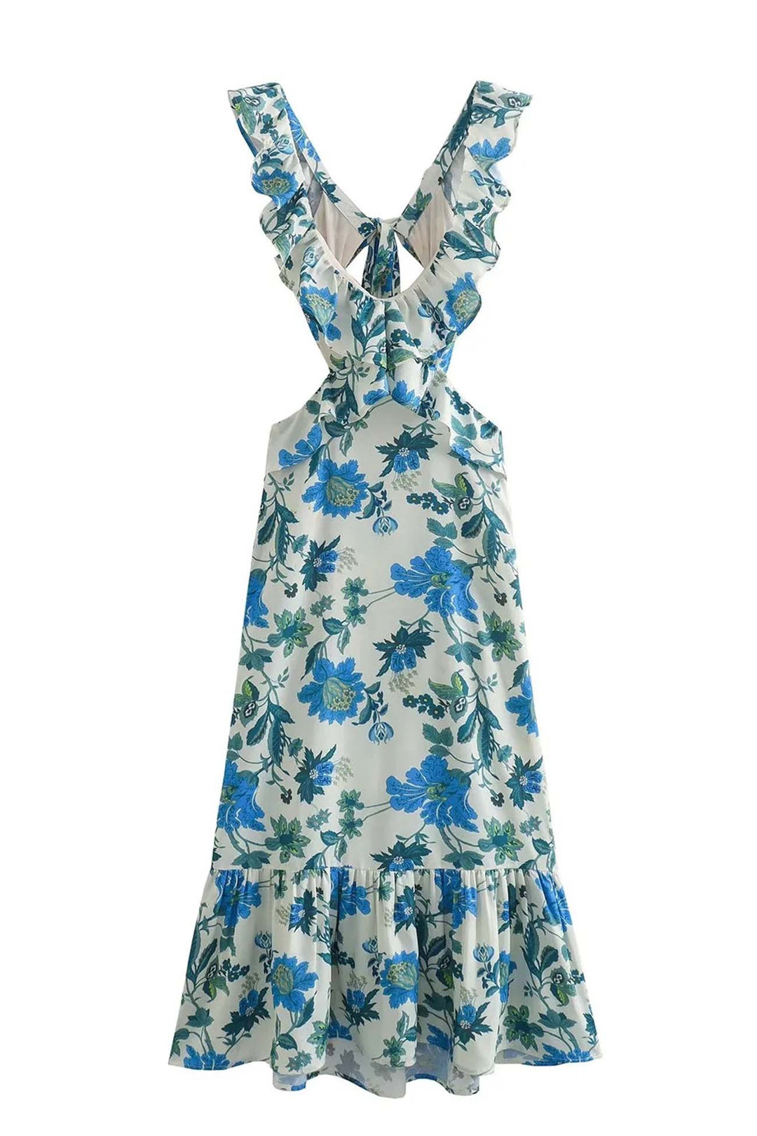 Floral Ruffle Midi Dress