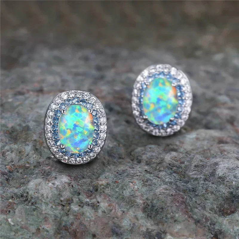 Graceful Turquoise Stud Earrings