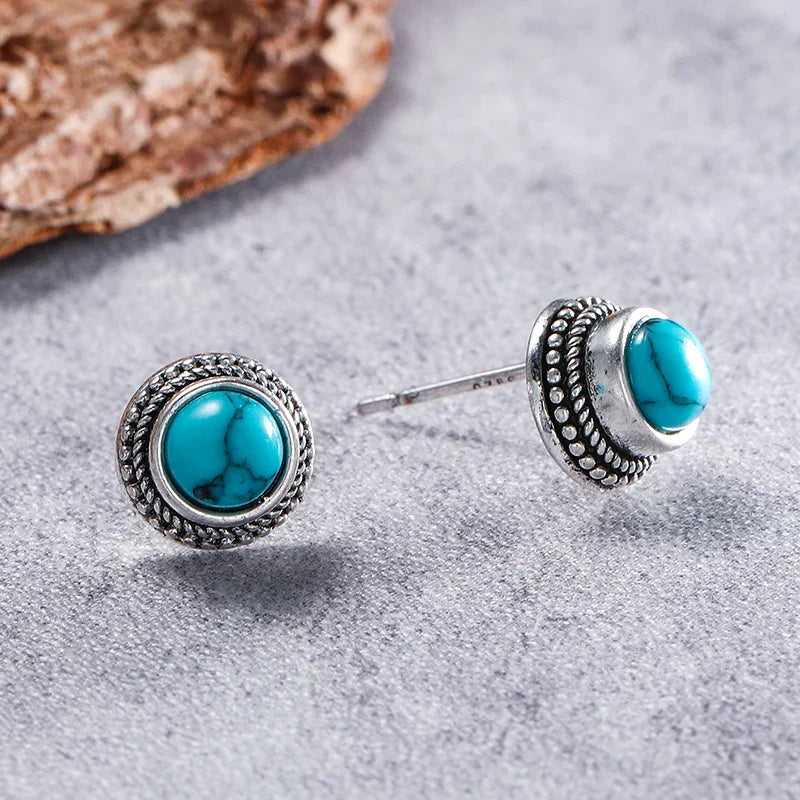Classic Turquoise Stud Earrings