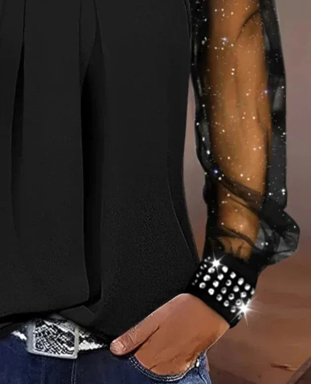 DELACROIX | Elegant Nina Sequin Knit Top