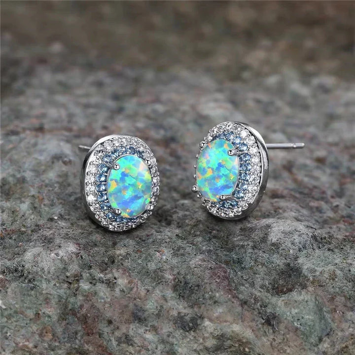 Graceful Turquoise Stud Earrings