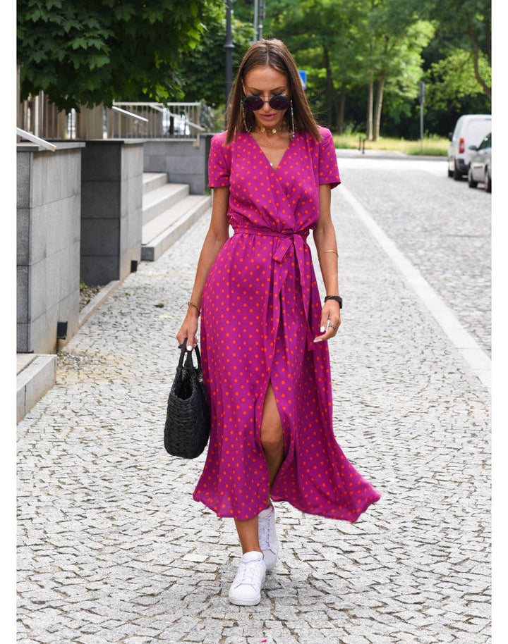 Stylish V-Neck Floral Dress