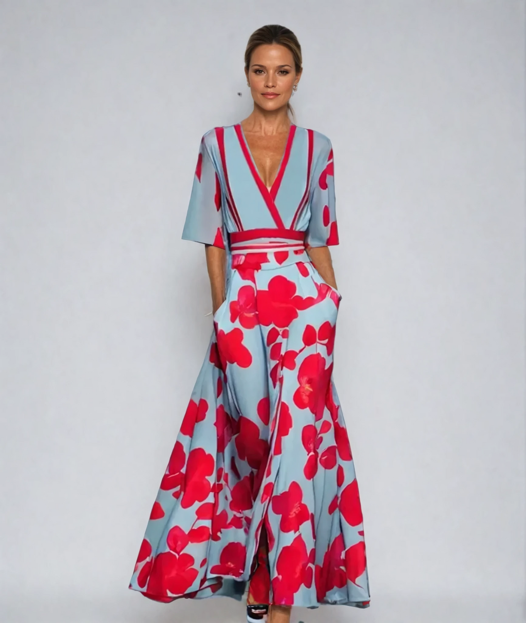 Floral A-Line Swing Dress