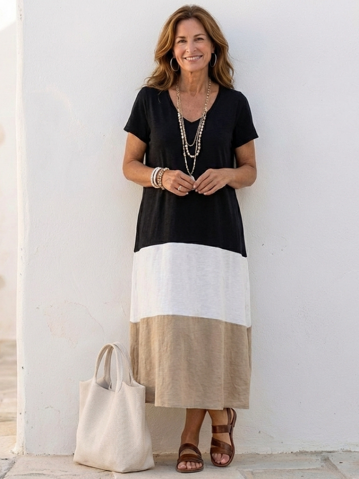 DELACROIX | Thailia Short Sleeve Midi Dress
