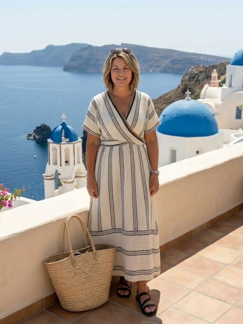 DELACROIX | Thalassa Short Sleeve Midi Dress