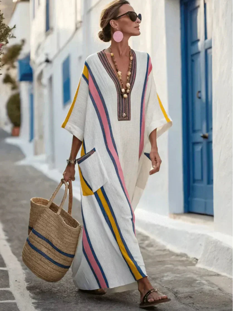 DELACROIX | Maxi dress with three-quarter sleeves Noemi