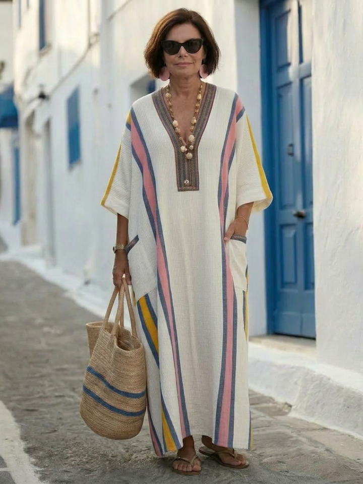 DELACROIX | Maxi dress with three-quarter sleeves Noemi