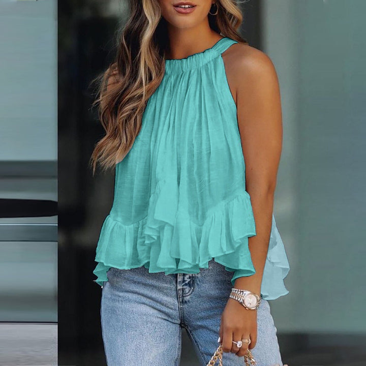 DELACROIX | Karianne Textured Ruffle Blouse