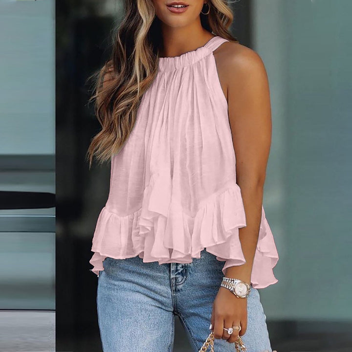 DELACROIX | Karianne Textured Ruffle Blouse