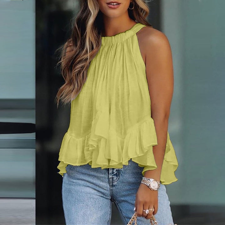 DELACROIX | Karianne Textured Ruffle Blouse
