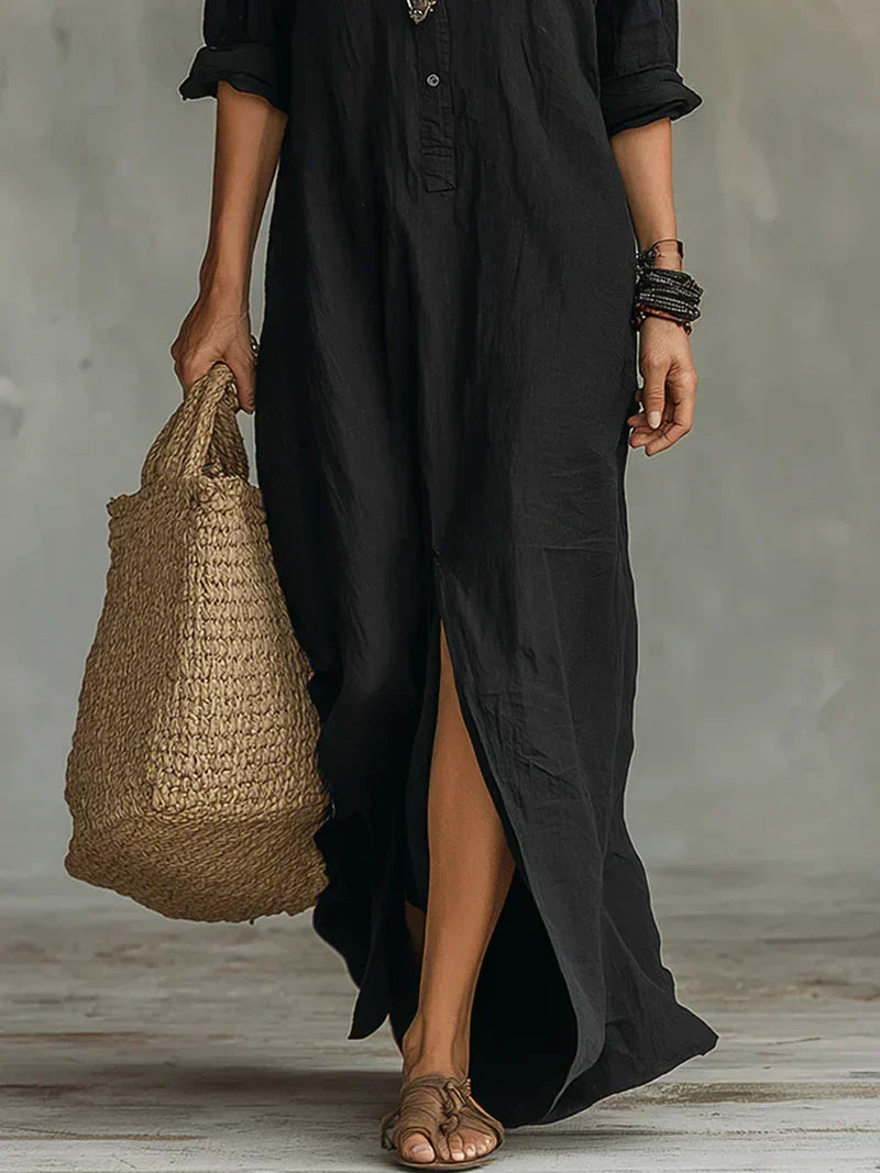Stevie | Maxi Shirt Dress