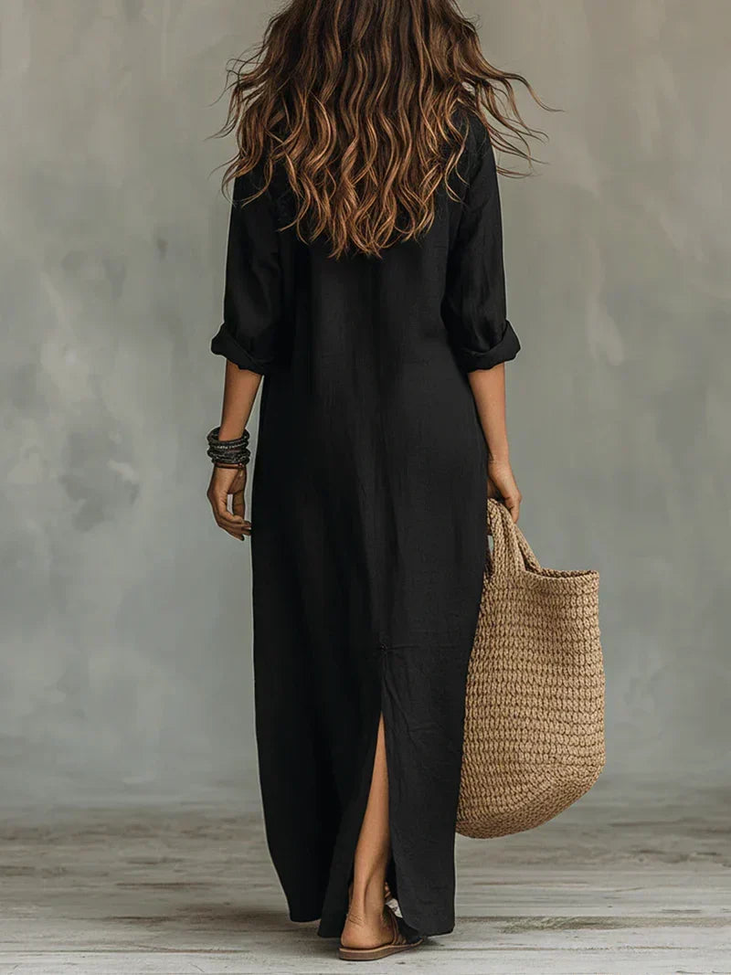 Stevie | Maxi Shirt Dress