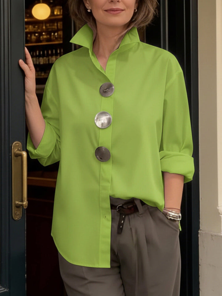 DELACROIX | Elegant Blouse with Large Buttons Sophie