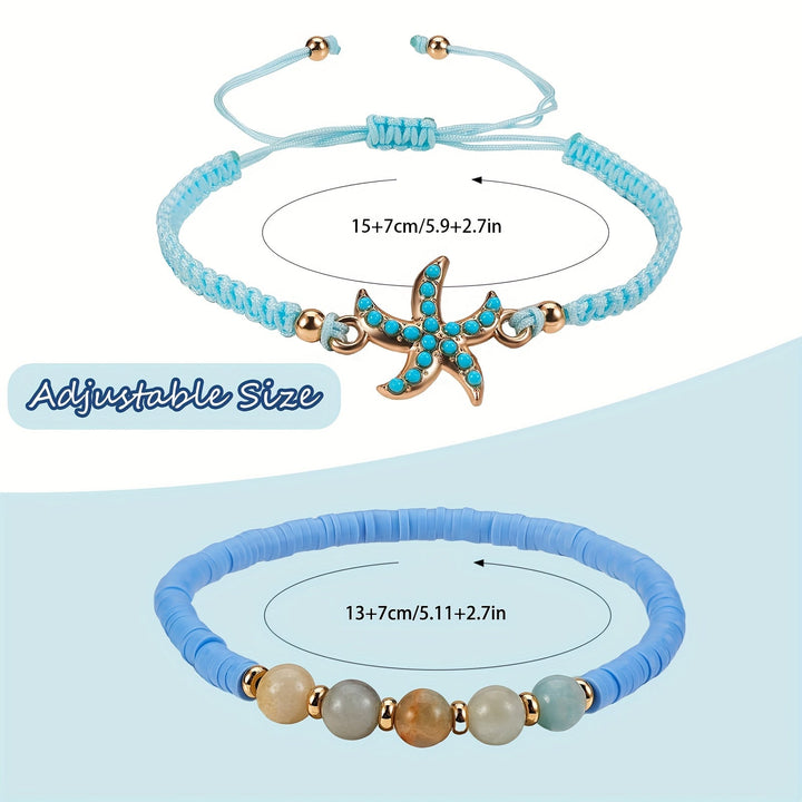 Luxe Turquoise Coastal Bracelet Set of 5