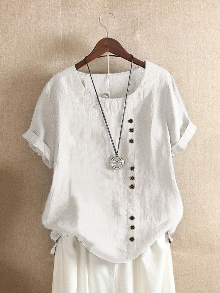 DELACROIX | Airy Blouse with Button Placket Bianca