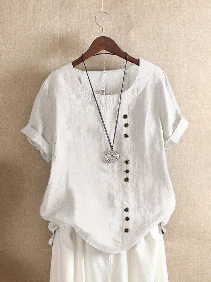 DELACROIX | Airy Blouse with Button Placket Bianca